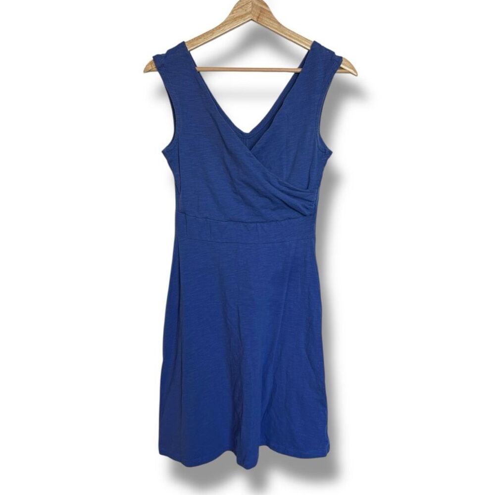 Patagonia Royal Blue Sleeveless Wrap-Front Mini Dress